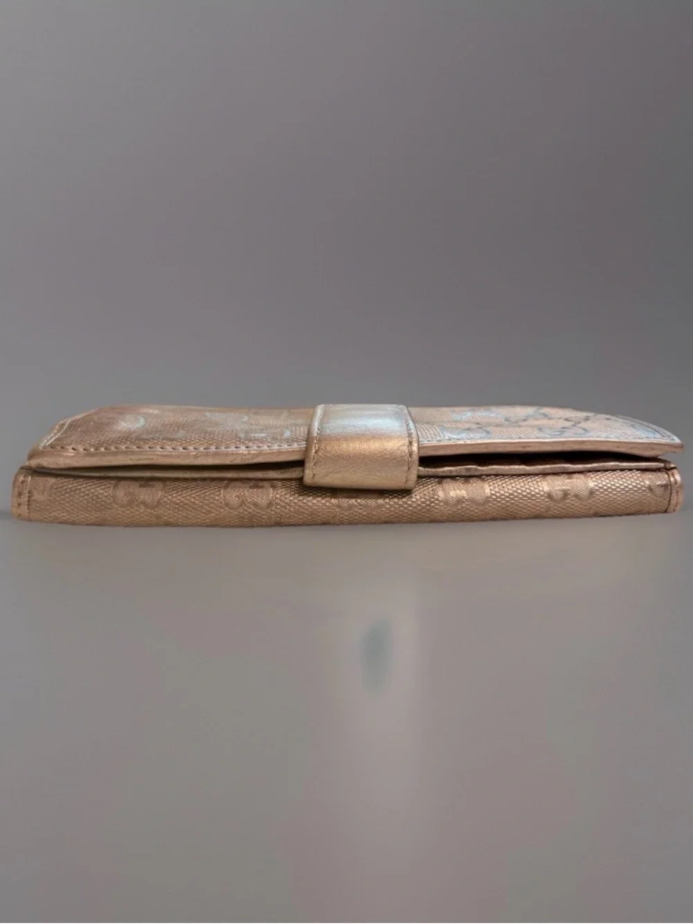 Gucci GG Monogram Long Continental Wallet in Metallic Lilac - Picture 9 of 16